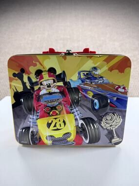 Disney Mickey Roadster Racers Metal Lunch Box Tin Storage Case